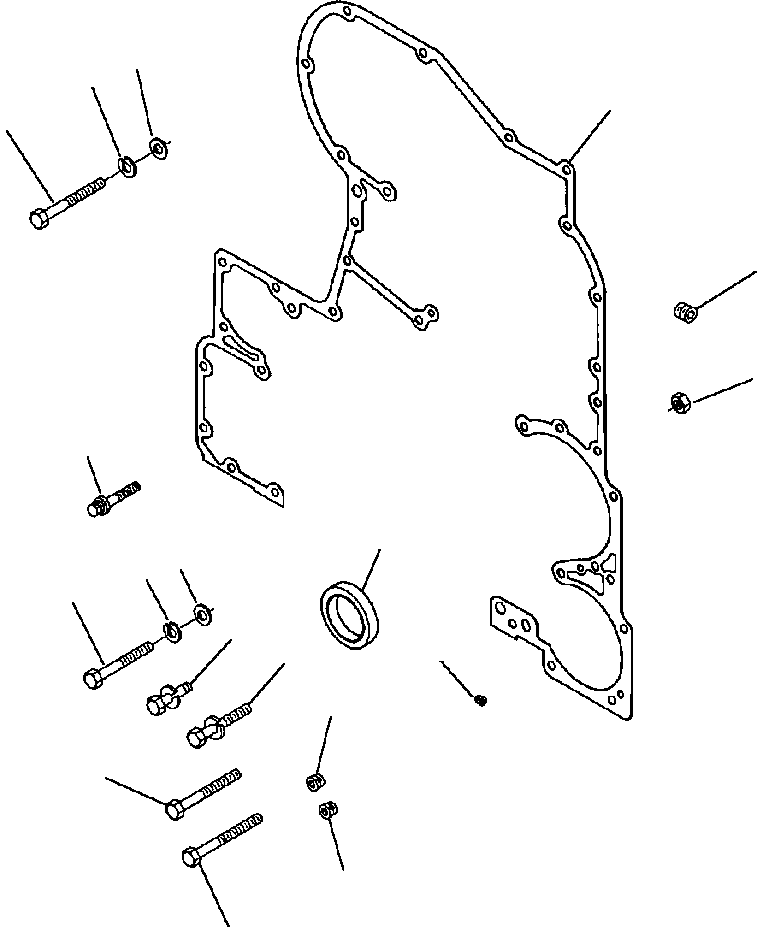 Crawler Bulldozers DRESSTA / TD-25G S/N P072001-P072037(TD25GUG) / FRONT GEAR COVER/HOUSING MOUNTING(12-058 : 12-058)