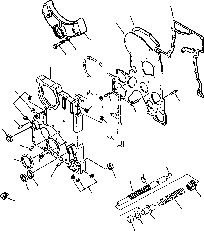 Crawler Bulldozers DRESSTA / TD-25G S/N P072001-P072037(TD25GUG) / FRONT GEAR COVER/HOUSING(12-060 : 12-060)