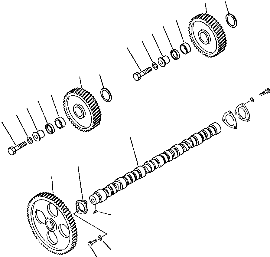 Crawler Bulldozers DRESSTA / TD-25G S/N P072001-P072037(TD25GUG) / CAMSHAFT AND GEAR(12-074 : 12-074)