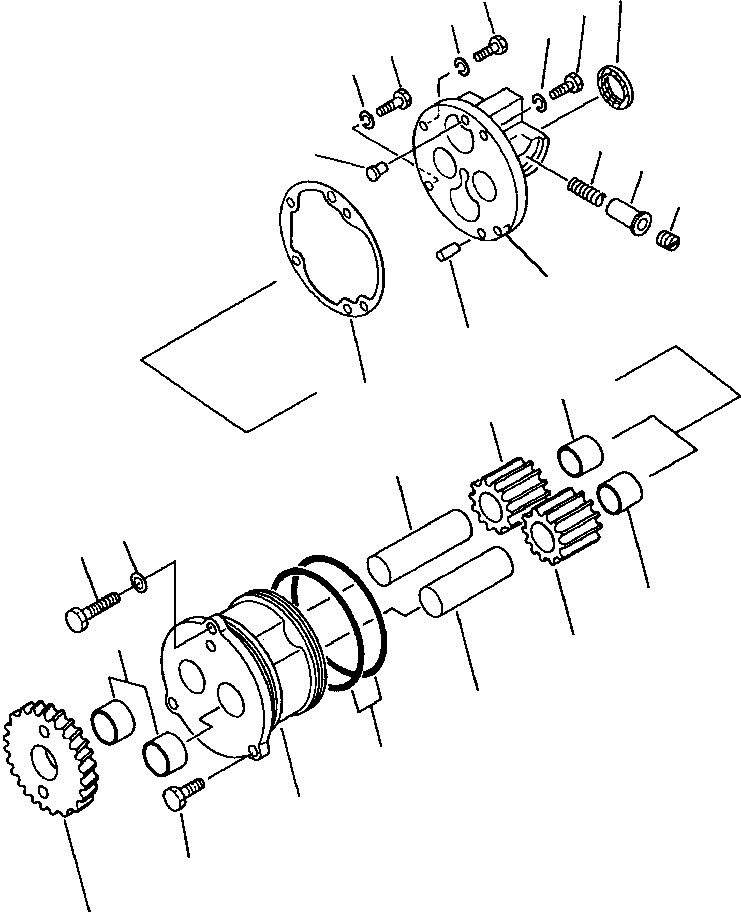 Crawler Bulldozers DRESSTA / TD-25G S/N P072001-P072037(TD25GUG) / LUBRICATING OIL PUMP(12-084 : 12-084)