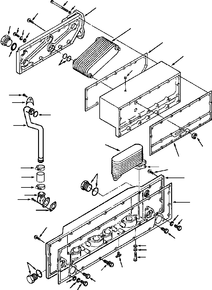 Crawler Bulldozers DRESSTA / TD-25G S/N P072001-P072037(TD25GUG) / LUBRICATING OIL COOLER LANDFILL APPLICATION(12-094 : 12-094)
