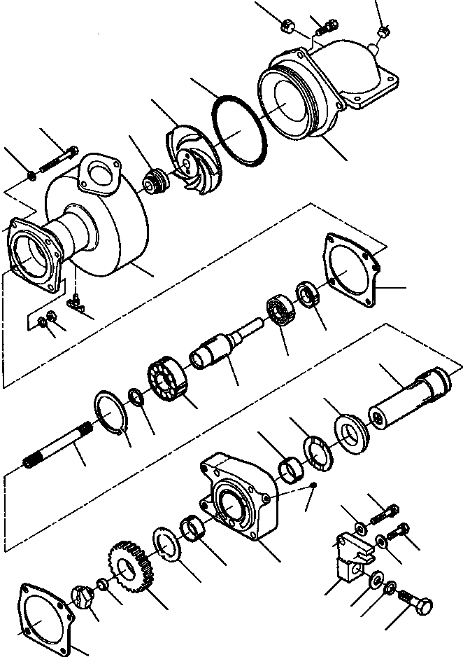 Crawler Bulldozers DRESSTA / TD-25G S/N P072001-P072037(TD25GUG) / WATER PUMP(12-128 : 12-128)