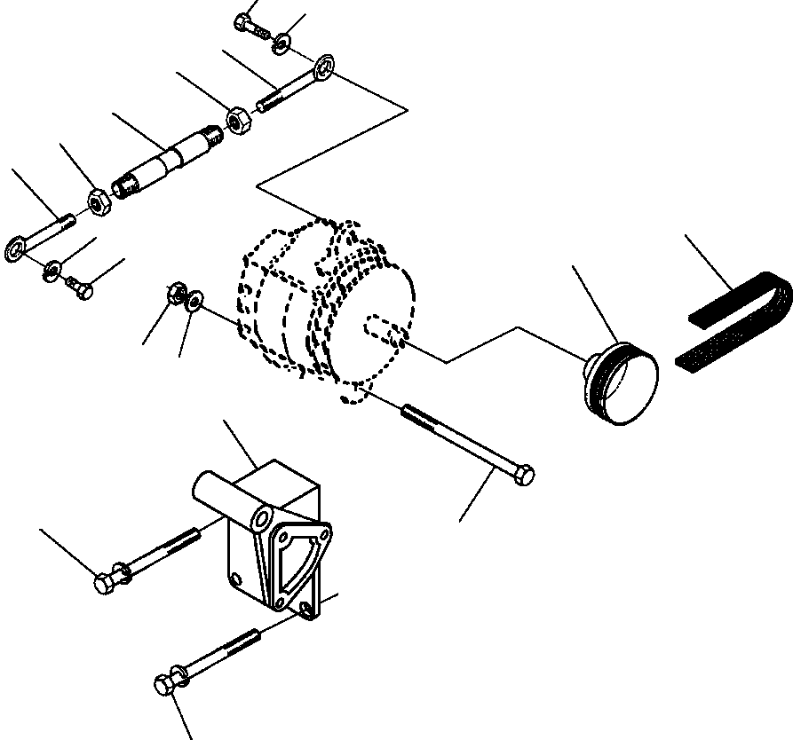 Crawler Bulldozers DRESSTA / TD-25G S/N P072001-P072037(TD25GUG) / ALTERNATOR MOUNTING(12-142 : 12-142)