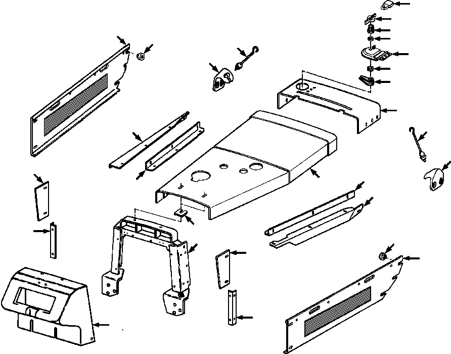 Crawler Bulldozers DRESSTA / TD-25G S/N P072001-P072037(TD25GUG) / HOOD AND ENGINE SIDE SHEETS LANDFILL APPLICATION(13-006 : 13-006)