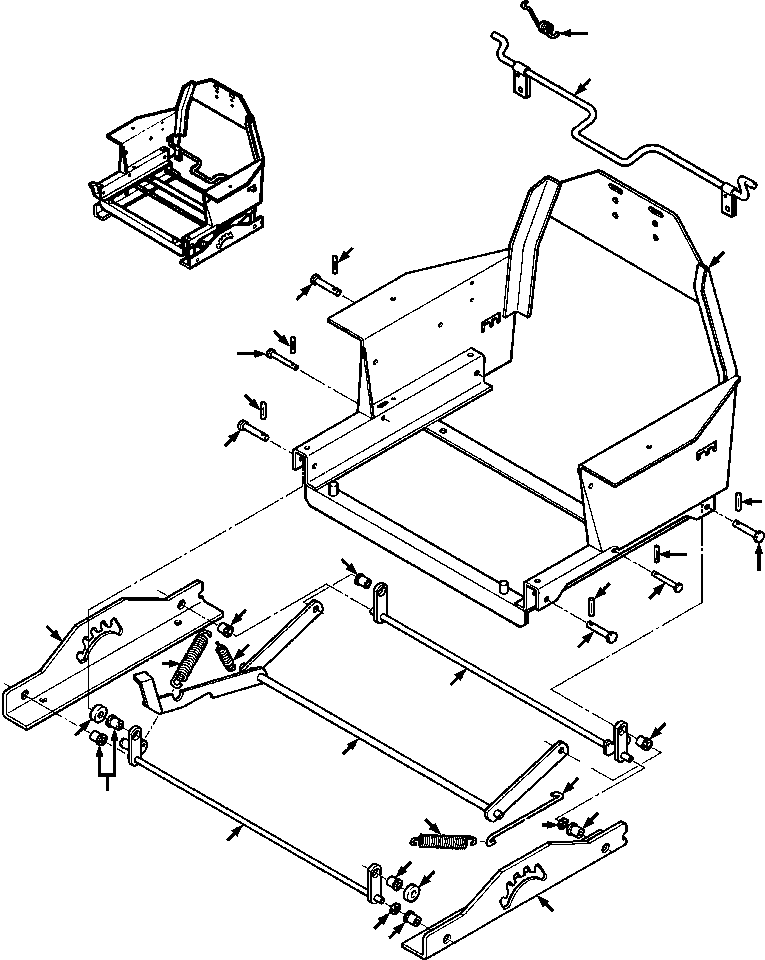 Crawler Bulldozers DRESSTA / TD-25G S/N P072001-P072037(TD25GUG) / STATIC SEAT FRAME(13-040 : 13-040)