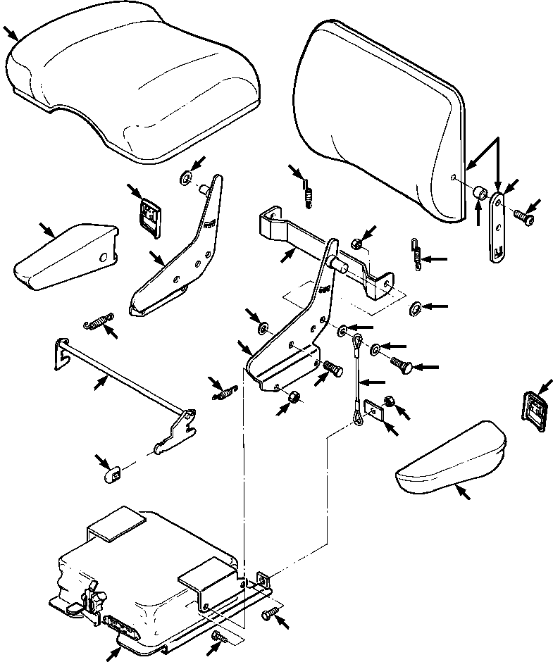 Crawler Bulldozers DRESSTA / TD-25G S/N P072001-P072037(TD25GUG) / SUSPENSION SEAT COMPLETE ASSEMBLY(13-042 : 13-042)