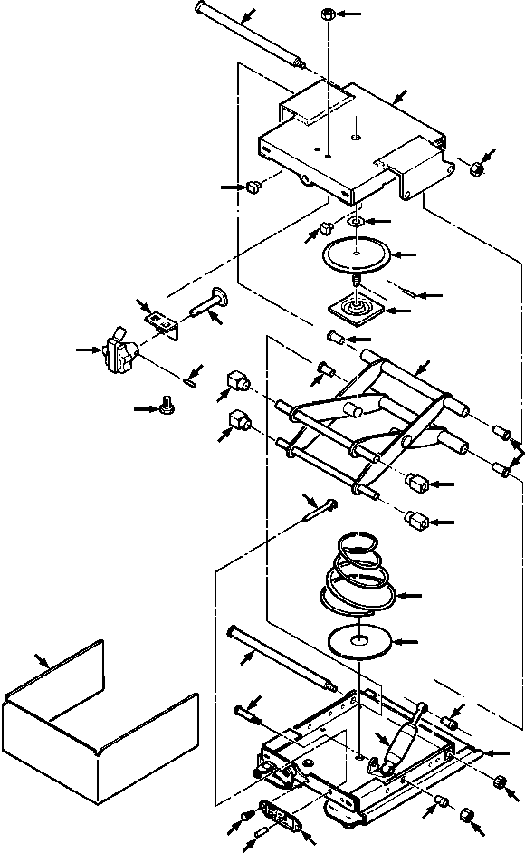 Crawler Bulldozers DRESSTA / TD-25G S/N P072001-P072037(TD25GUG) / SUSPENSION SEAT LOWER SUSPENSION(13-044 : 13-044)