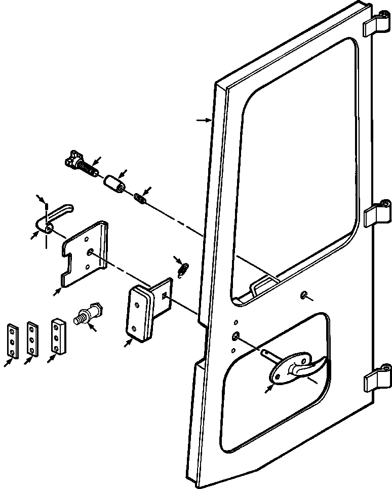 Crawler Bulldozers DRESSTA / TD-25G S/N P072001-P072037(TD25GUG) / ROPS CAB LEFT DOOR(13-062 : 13-062)