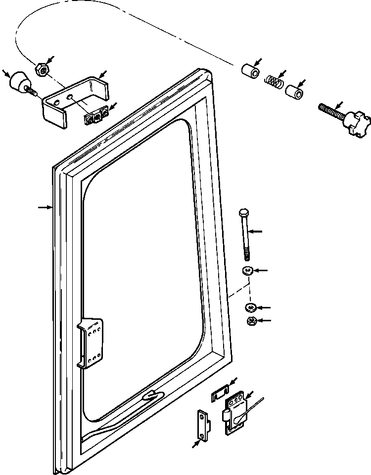Crawler Bulldozers DRESSTA / TD-25G S/N P072001-P072037(TD25GUG) / ROPS CAB WINDOW MOUNTING(13-064 : 13-064)