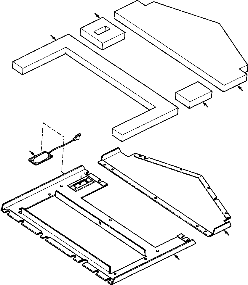 Crawler Bulldozers DRESSTA / TD-25G S/N P072001-P072037(TD25GUG) / ROPS CAB ROOF PLATES AND INSULATION(13-068 : 13-068)