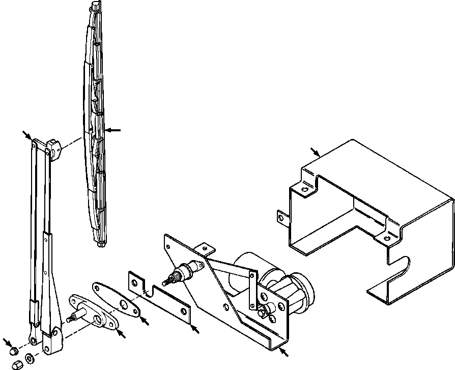 Crawler Bulldozers DRESSTA / TD-25G S/N P072001-P072037(TD25GUG) / ROPS CAB FRONT LOWER WIPERS(13-076 : 13-076)