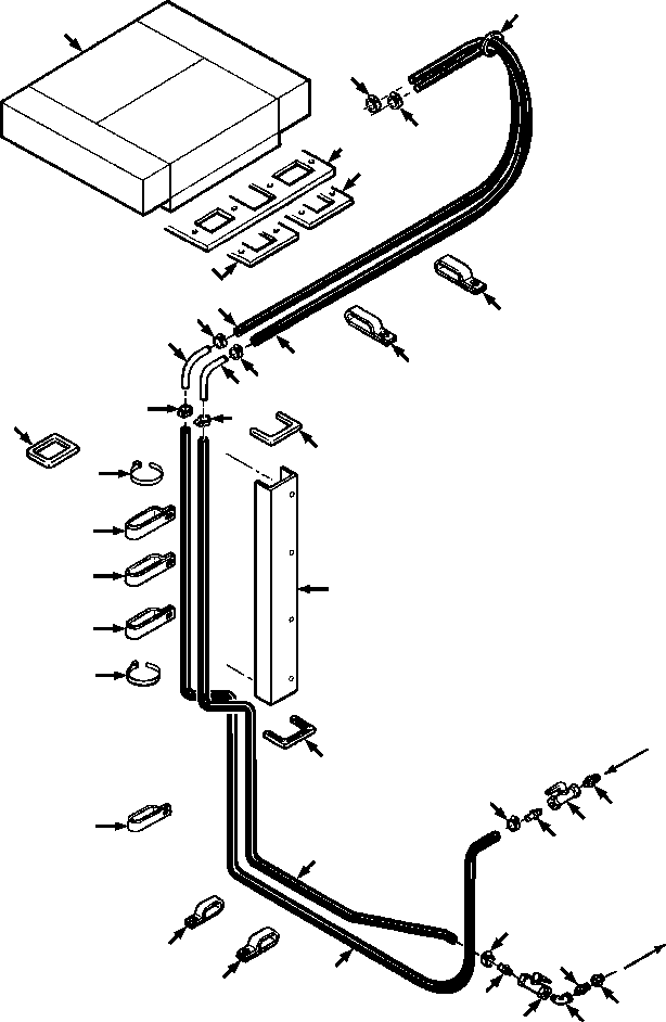 Crawler Bulldozers DRESSTA / TD-25G S/N P072001-P072037(TD25GUG) / HEATER PRESSURIZER MOUNTING, LINES AND PIPING(13-090 : 13-090)