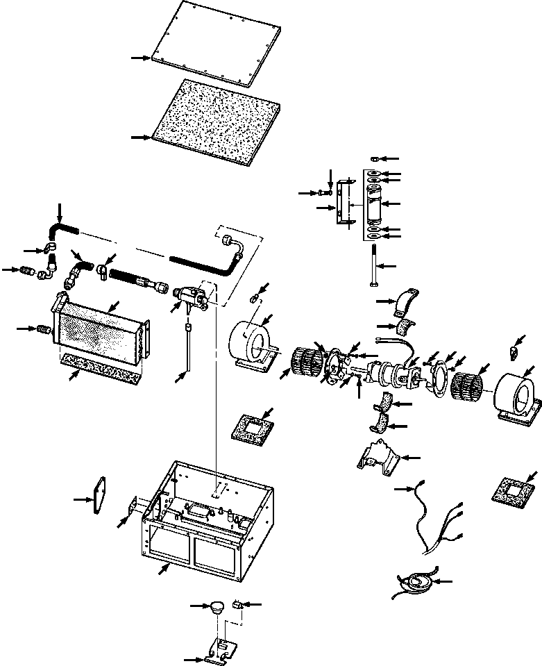 Crawler Bulldozers DRESSTA / TD-25G S/N P072001-P072037(TD25GUG) / HEATER PRESSURIZER HEATER AND BLOWER UNIT(13-096 : 13-096)