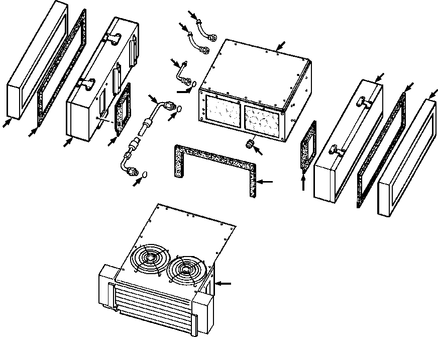 Crawler Bulldozers DRESSTA / TD-25G S/N P072001-P072037(TD25GUG) / AIR CONDITIONER/HEATER PRESSURIZER ROOF UNIT(13-110 : 13-110)