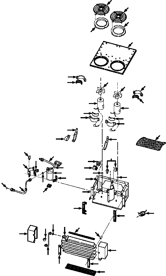 Crawler Bulldozers DRESSTA / TD-25G S/N P072001-P072037(TD25GUG) / AIR CONDITIONER/HEATER PRESSURIZER CONDENSER UNIT(13-112 : 13-112)
