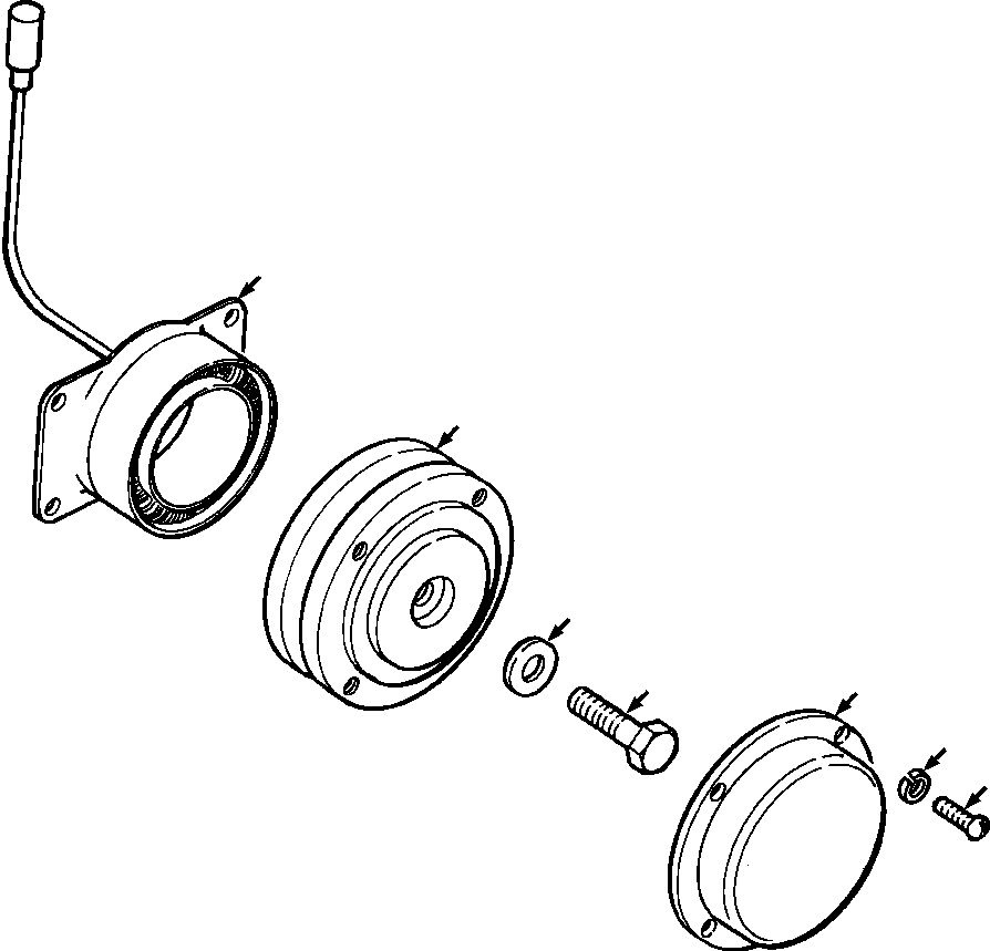Crawler Bulldozers DRESSTA / TD-25G S/N P072001-P072037(TD25GUG) / REFRIGERANT COMPRESSOR MAGNETIC CLUTCH(13-126 : 13-126)