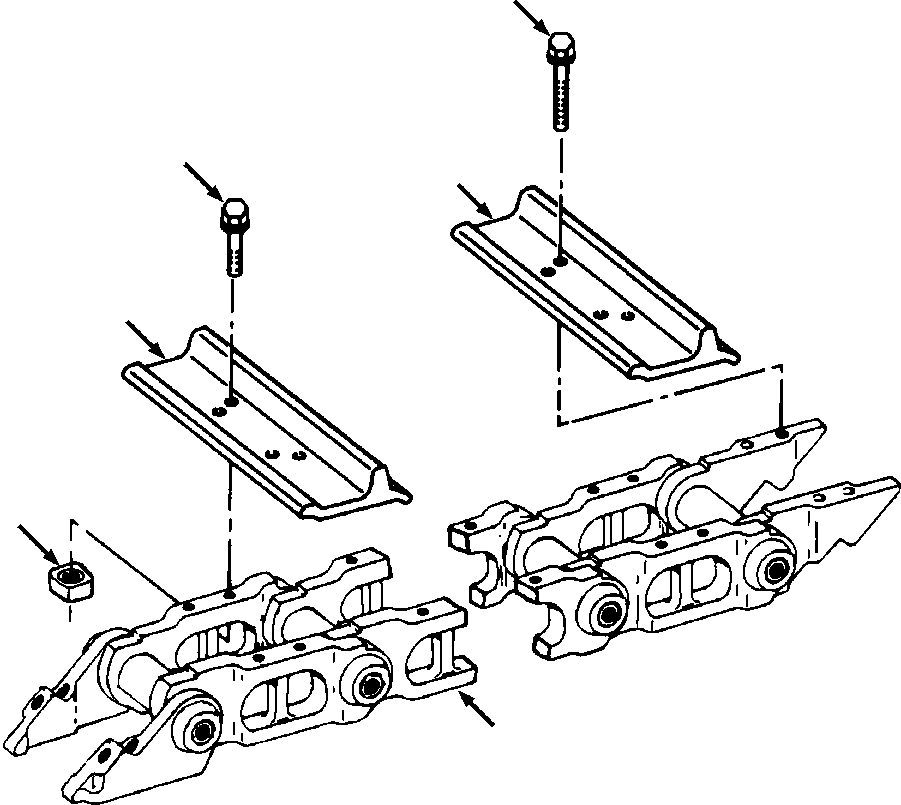 Crawler Bulldozers DRESSTA / TD-25G S/N P072001-P072037(TD25GUG) / TRACK CHAIN WITH SHOES LUBRICATED TRACK SYSTEM(15-012 : 15-012)