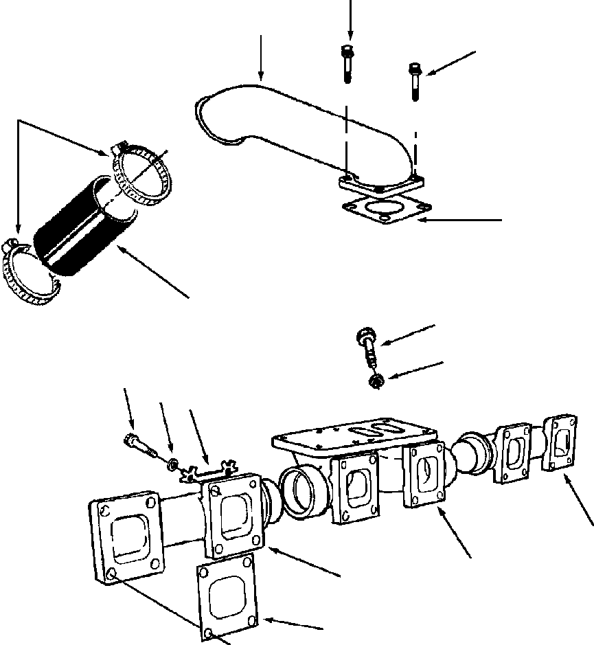 Crawler Bulldozers DRESSTA / TD-40B S/N U002001-Up/P000701-Up(TD40B) / EXHAUST MANIFOLD(01-010 : 01-010)