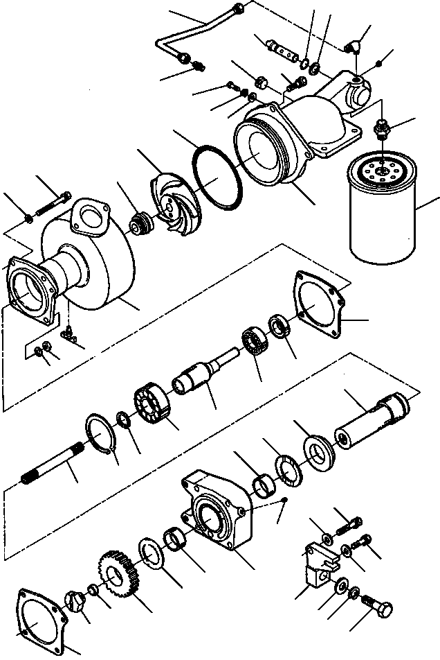 Crawler Bulldozers DRESSTA / TD-40B S/N U002001-Up/P000701-Up(TD40B) / WATER PUMP(01-106 : 01-106)