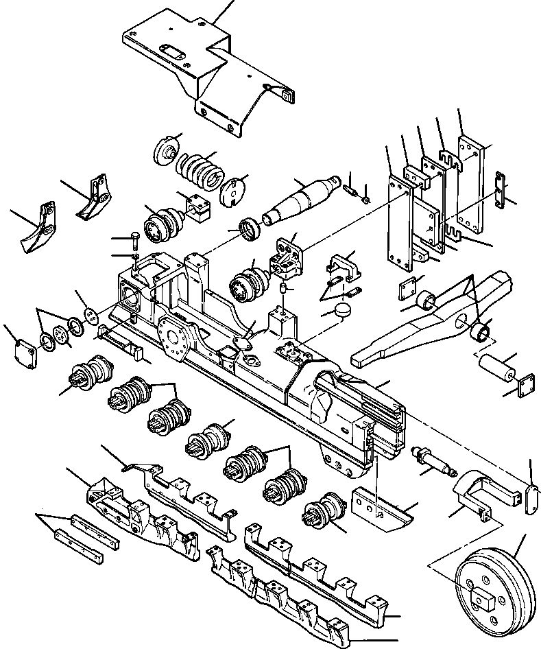 Crawler Bulldozers DRESSTA / TD-40B S/N U002001-Up/P000701-Up(TD40B) / TRACK FRAME AND MOUNTING(14-002 : 14-002)