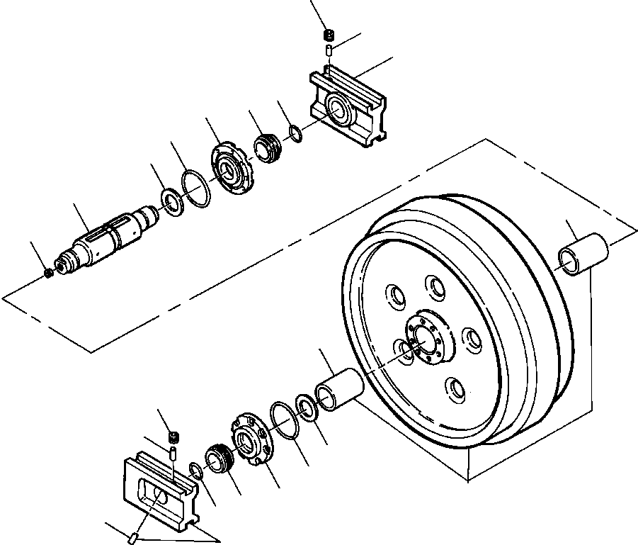 Crawler Bulldozers DRESSTA / TD-40B S/N U002001-Up/P000701-Up(TD40B) / FRONT IDLER(14-014 : 14-014)