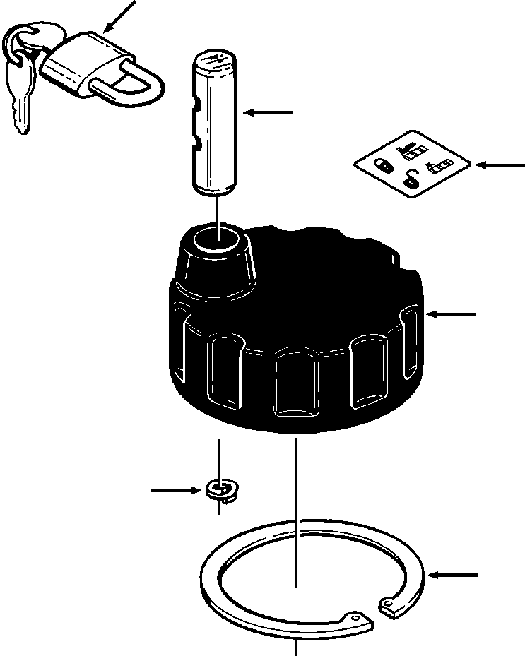 Crawler Bulldozers DRESSTA / TD-8H S/N P035501-P036254(TD8H) / LOCKING FILLER CAP(02-014 : 02ZZTD9H.002)