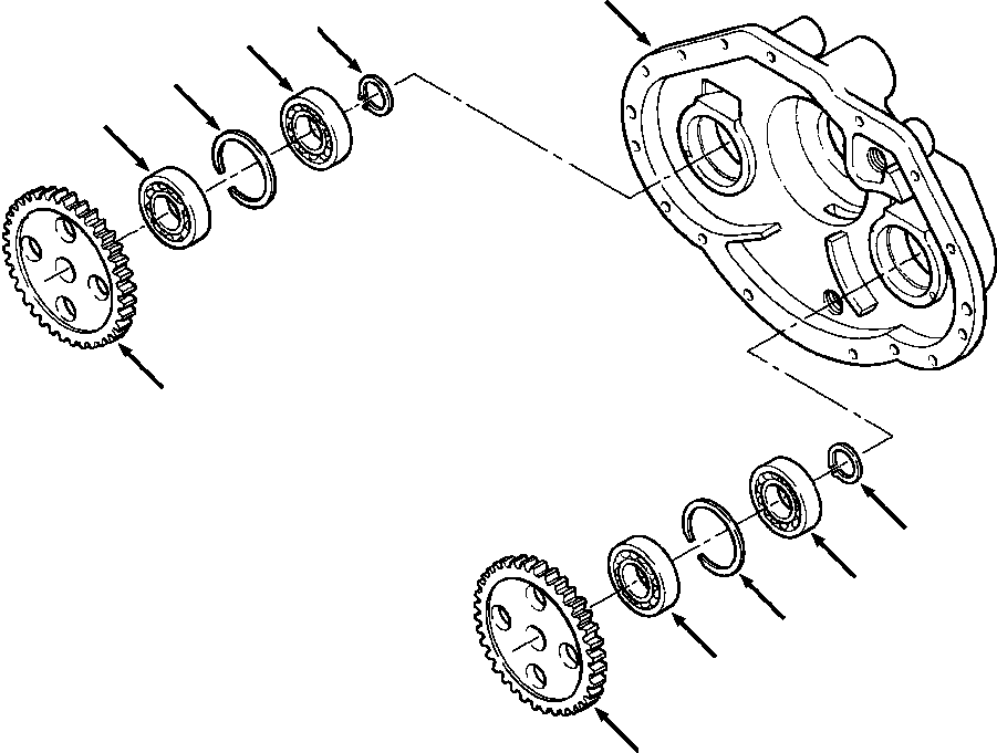 Crawler Bulldozers DRESSTA / TD-8H S/N P035501-P036254(TD8H) / DIRECT DRIVE DAMPENER REAR HOUSING(07-044 : 07AHTD8H.002)