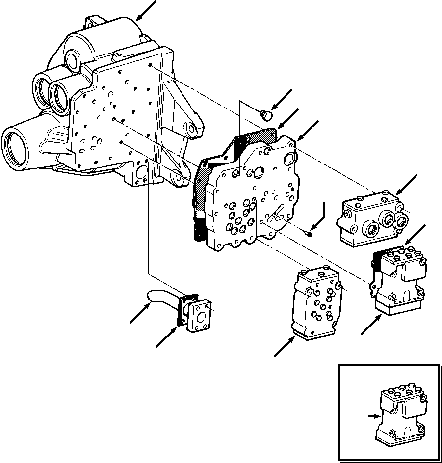 Crawler Bulldozers DRESSTA / TD-8H S/N P035501-P036254(TD8H) / TRANSMISSION WITH VALVES TORQUE CONVERTER(07-064 : 07CRTD8H.005)