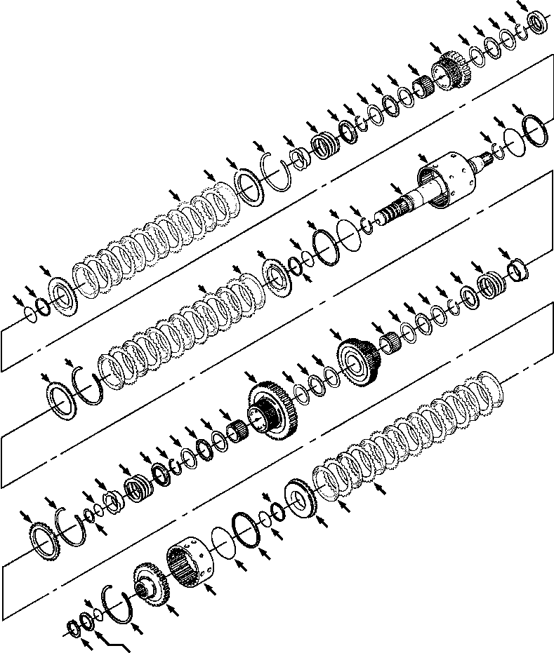 Crawler Bulldozers DRESSTA / TD-8H S/N P035501-P036254(TD8H) / TRANSMISSION RANGE (OUTPUT) SHAFT(07-086 : 07DRTD9H.001)
