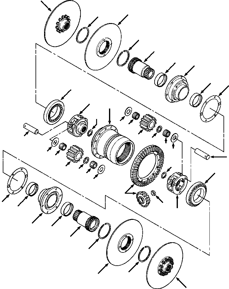 Crawler Bulldozers DRESSTA / TD-8H S/N P035501-P036254(TD8H) / STEERING DRIVE(07-106 : 07GRTD7H.001)