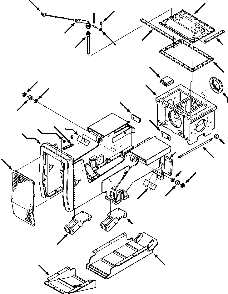 Crawler Bulldozers DRESSTA / TD-8H S/N P035501-P036254(TD8H) / FRAMES AND CONNECTIONS 35898 AND UP(09-006 : 09AHTD8H.002)