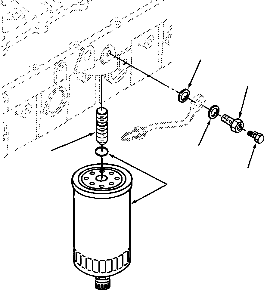 Crawler Bulldozers DRESSTA / TD-8H S/N P035501-P036254(TD8H) / FUEL FILTER(12-090 : E4AI410T.004)