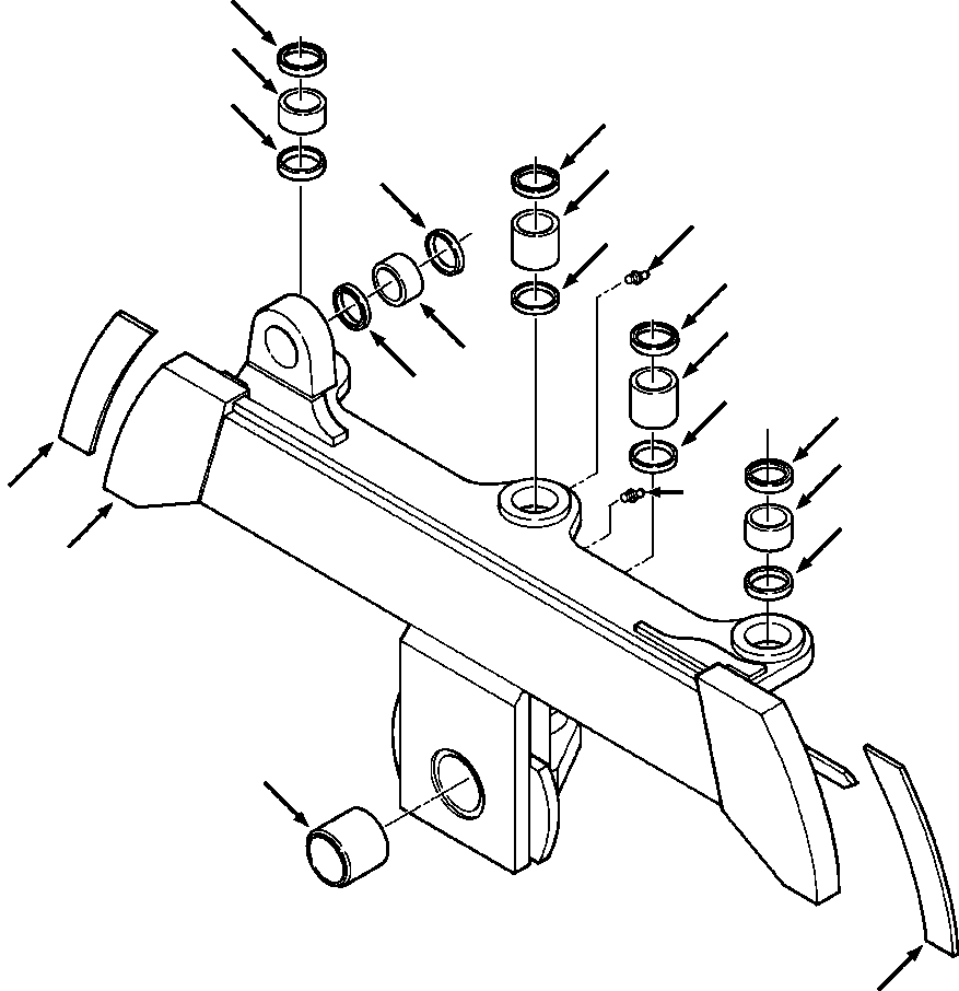 Crawler Bulldozers DRESSTA / TD-8H S/N P035501-P036254(TD8H) / BLADE ANGLING FRAME(17-010 : 17AVD32E.001)