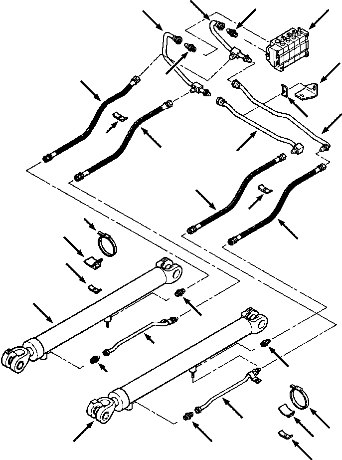 Crawler Bulldozers DRESSTA / TD-9H S/N P045501-P046274(TD9H) / HYDRAULIC PIPING BLADE LIFT(10-010 : 10AHTD9H.002)