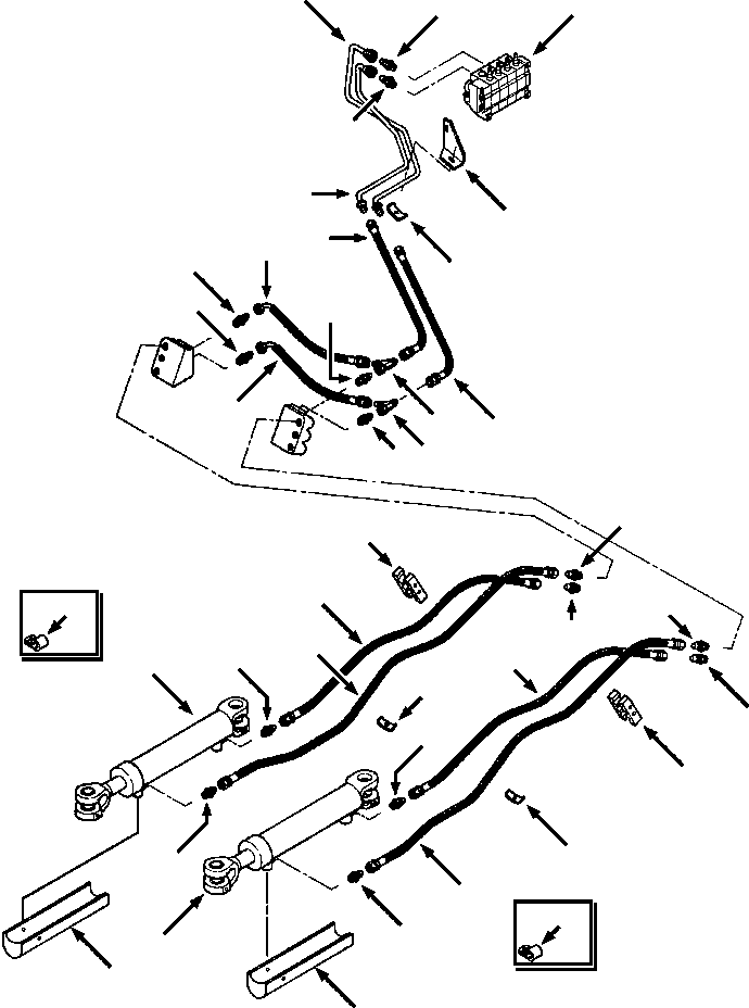 Crawler Bulldozers DRESSTA / TD-9H S/N P045501-P046274(TD9H) / HYDRAULIC PIPING BLADE ANGLE(10-014 : 10AHTD9H.005)