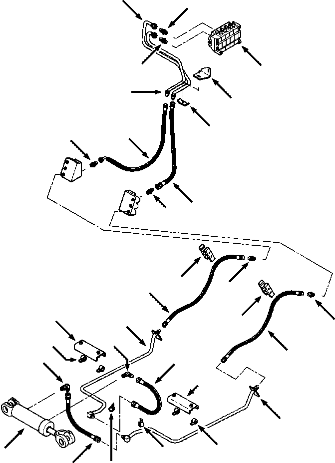 Crawler Bulldozers DRESSTA / TD-9H S/N P045501-P046274(TD9H) / HYDRAULIC PIPING BLADE TILT(10-018 : 10AHTD9H.004)