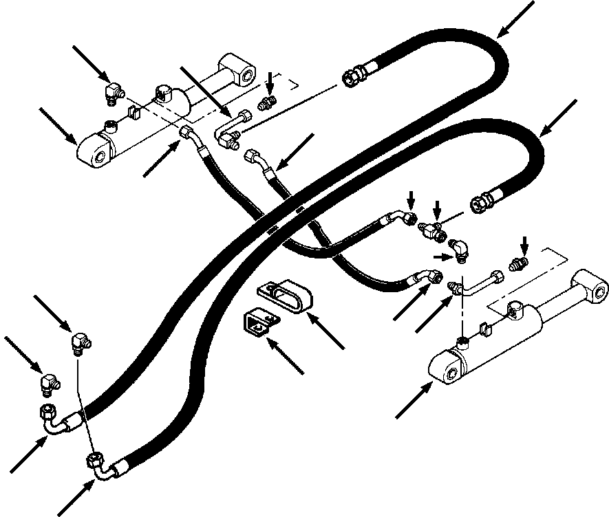 Crawler Bulldozers DRESSTA / TD-9H S/N P045501-P046274(TD9H) / HYDRAULIC PIPING RIPPER(10-022 : 10AHTD9H.001)