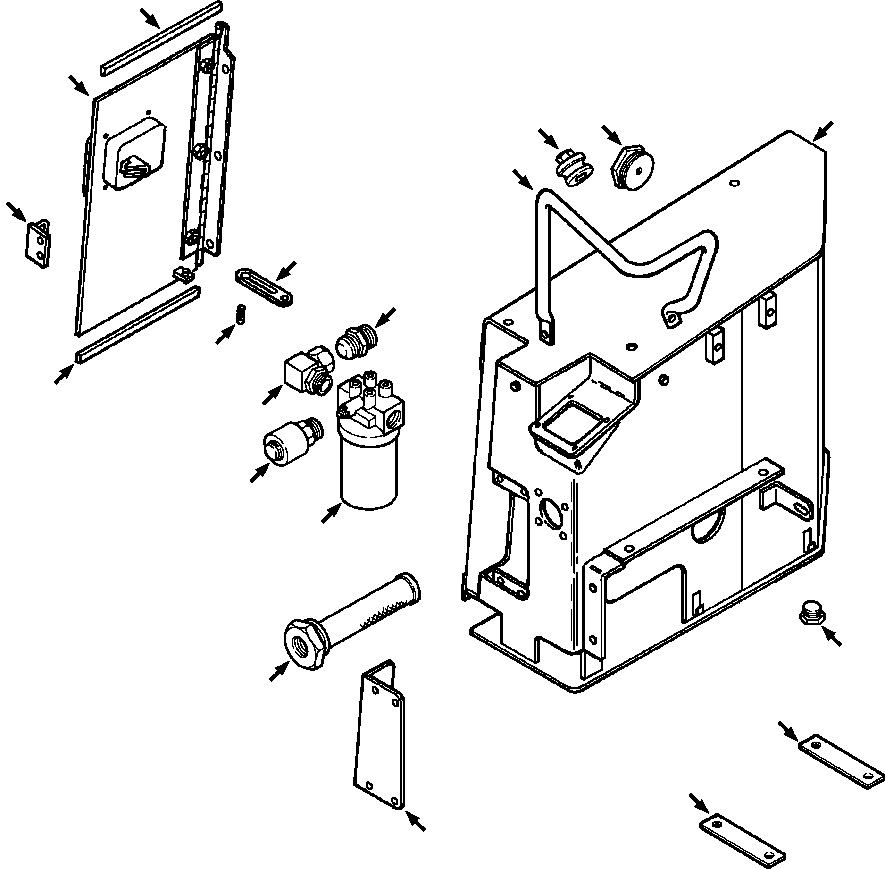Crawler Bulldozers DRESSTA / TD-9H S/N P045501-P046274(TD9H) / RESERVOIR - WITH ROPS CAB 45998 AND UP(10-030 : 10BV789H.003)