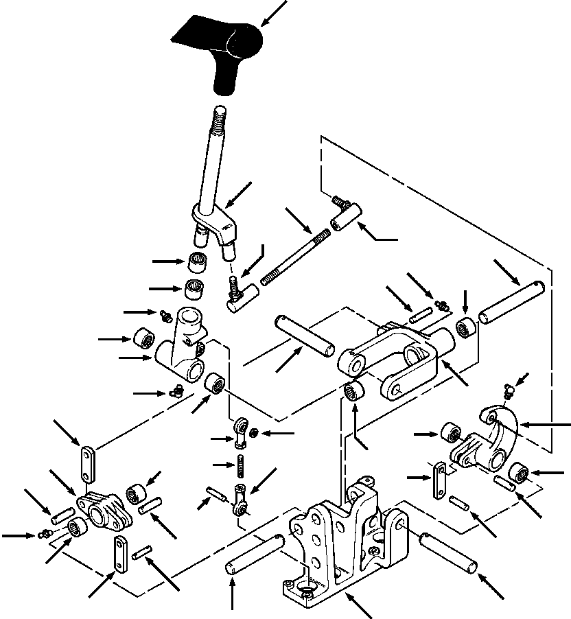 Crawler Bulldozers DRESSTA / TD-9H S/N P045501-P046274(TD9H) / CONTROL BRACKET AND HANDLE(10-044 : 10AZ789H.003)