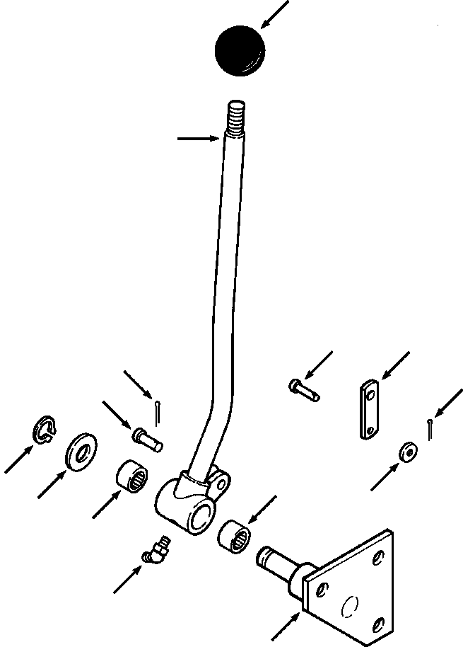 Crawler Bulldozers DRESSTA / TD-9H S/N P045501-P046274(TD9H) / FOURTH SPOOL CONTROL LEVER(10-048 : 10AZTD9H.002)