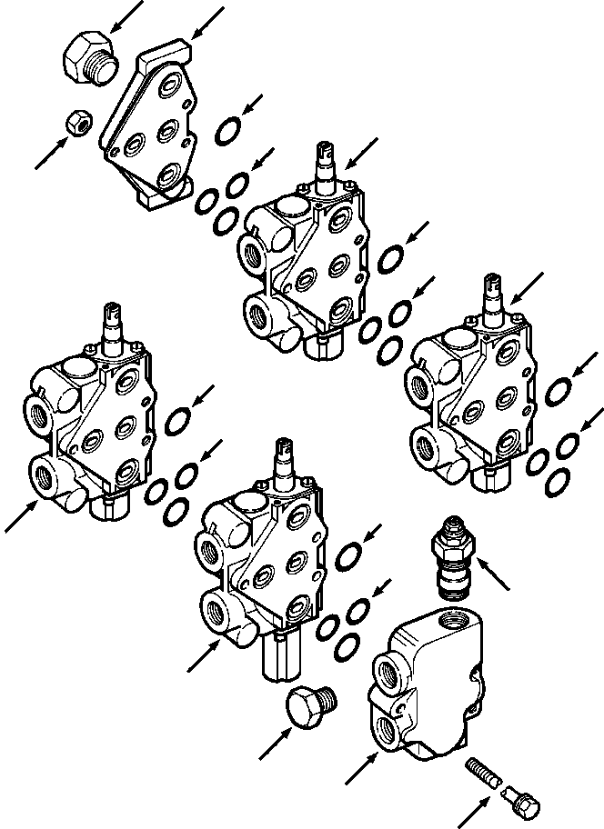 Crawler Bulldozers DRESSTA / TD-9H S/N P045501-P046274(TD9H) / FOUR SPOOL CONTROL VALVE(10-052 : 10BHTD9H.001)