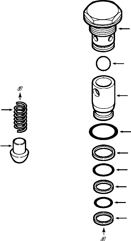 Crawler Bulldozers DRESSTA / TD-9H S/N P045501-P046274(TD9H) / ANTI CAVITATION VALVE(10-068 : 10BHTD9H.007)