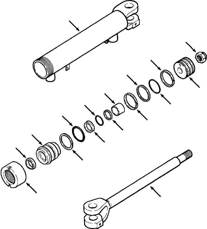 Crawler Bulldozers DRESSTA / TD-9H S/N P045501-P046274(TD9H) / BLADE ANGLE CYLINDER(10-074 : 10BRTD9H.003)