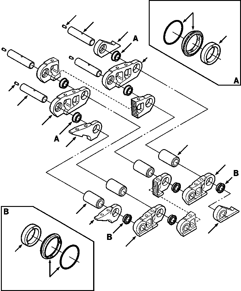 Crawler Bulldozers DRESSTA / TD-9H S/N P045501-P046274(TD9H) / LUBRICATED TRACK SYSTEM(15-010 : 15AMTD9H.001)