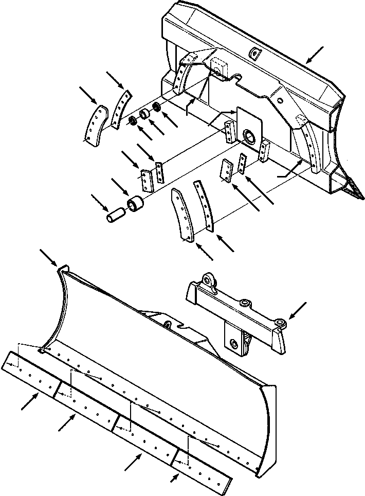 Crawler Bulldozers DRESSTA / TD-9H S/N P045501-P046274(TD9H) / BLADE AND ANGLING FRAME LOW GROUND PRESSURE(17-008 : 17AVTD9H.002)