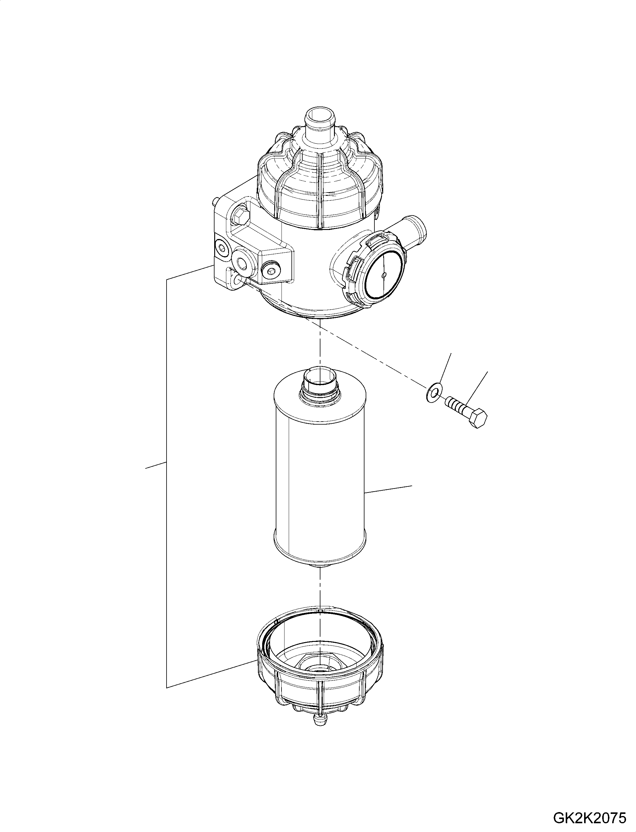 Wheel Loaders Komatsu / WA80M-7 S/N H62051 - UP(WA00001H) / Engine Related Parts, Komatsu Closed Crankcase Ventilation (KCCV)(B001005 : A4000-001005)