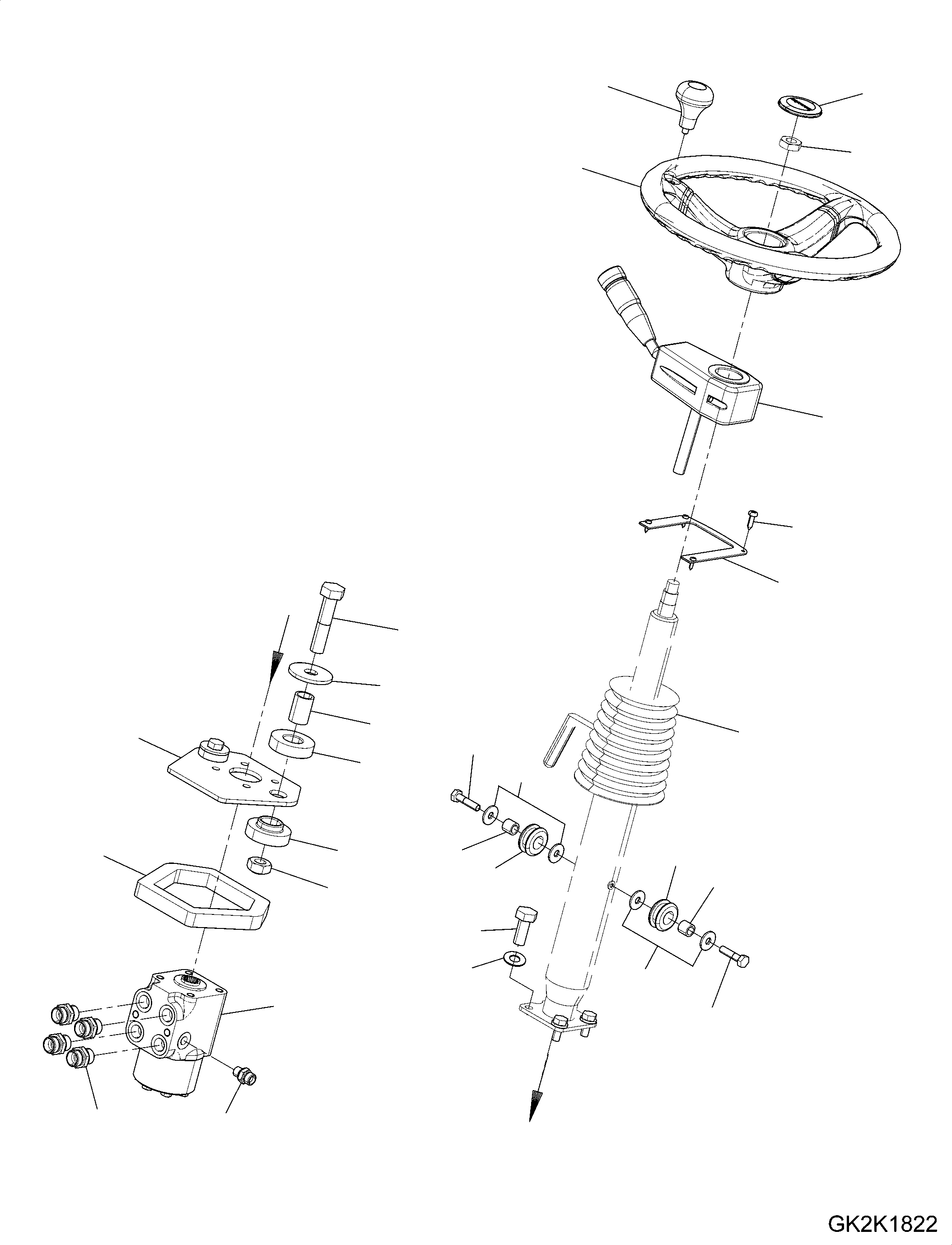 Wheel Loaders Komatsu / WA80M-7 S/N H62051 - UP(WA00001H) / Steering, Valve, Mounting Parts(H002001 : H4122-001001)