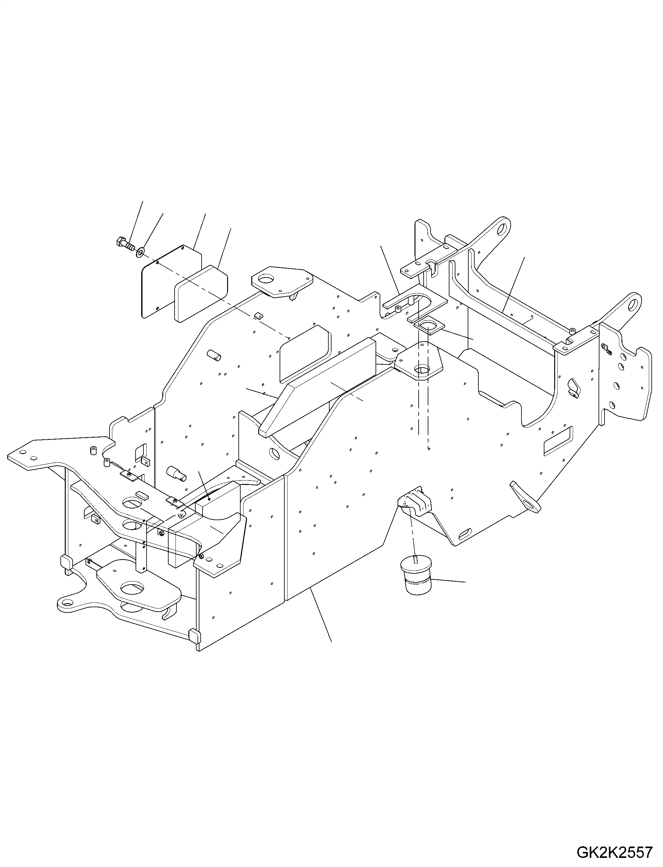 Wheel Loaders Komatsu / WA80M-7 S/N H62051 - UP(WA00001H) / Rear Frame(J002001 : J4120-001001)