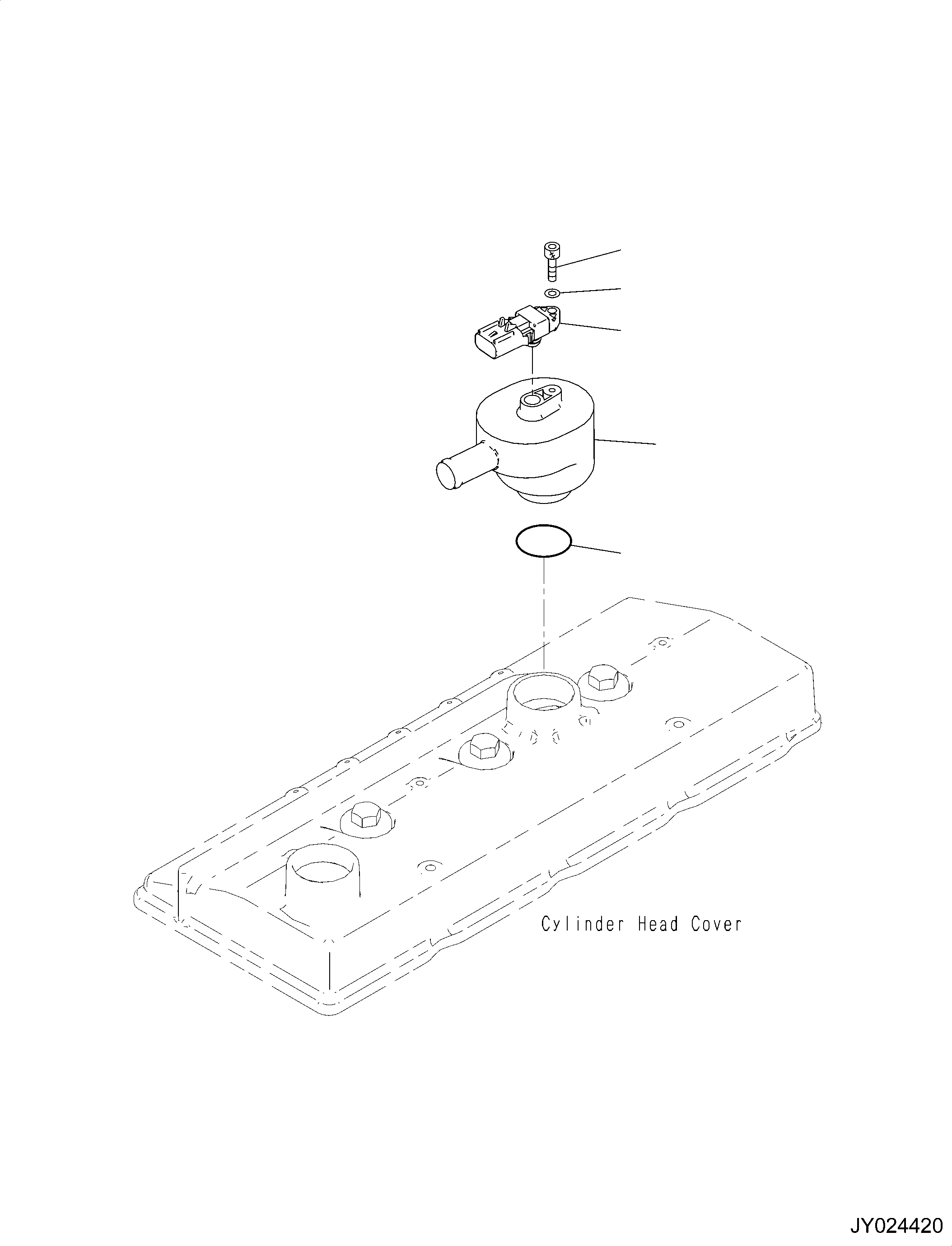 Komatsu parts book diagram for SAA4D95LE-6CH S/N 705134-UP (For WA80M-7): BREATHER
