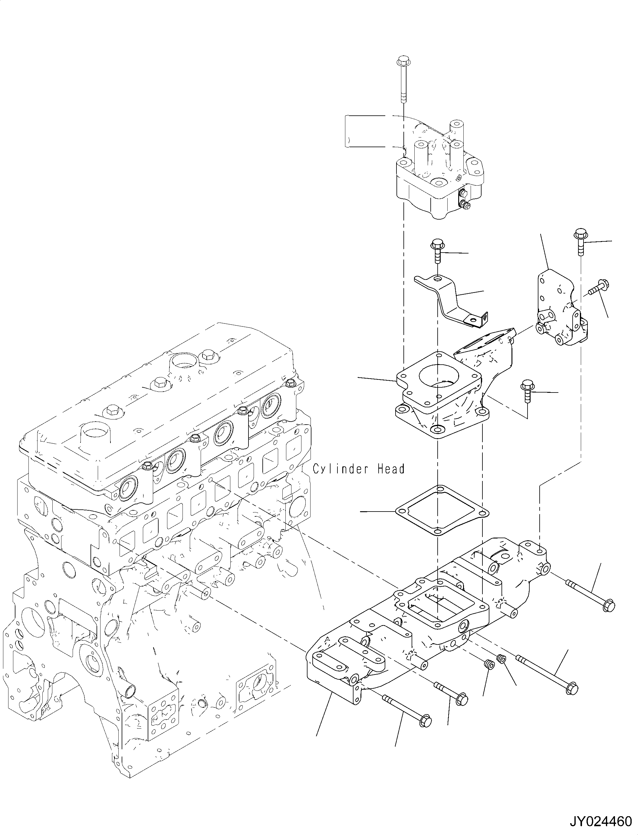 Komatsu parts book diagram for SAA4D95LE-6CH S/N 705134-UP (For WA80M-7): AIR INTAKE MANIFOLD